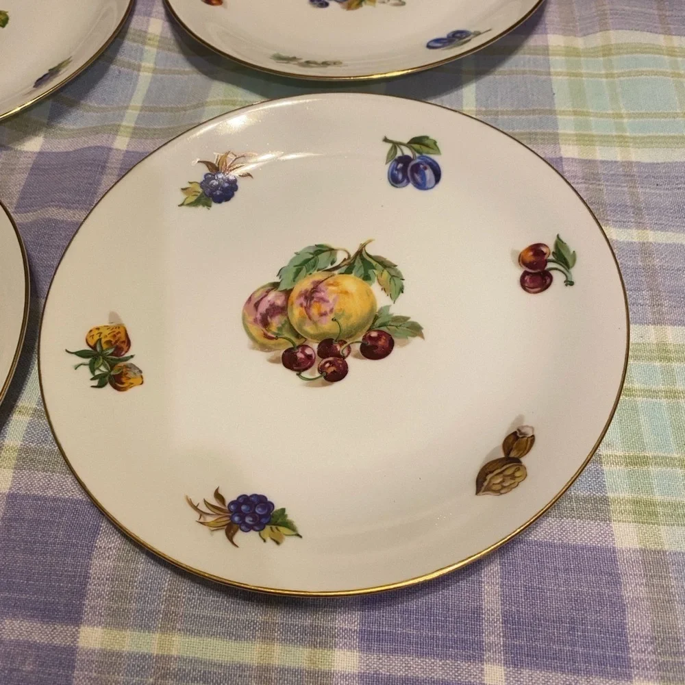 Bohemia Fruit Painted Plate Set of 6